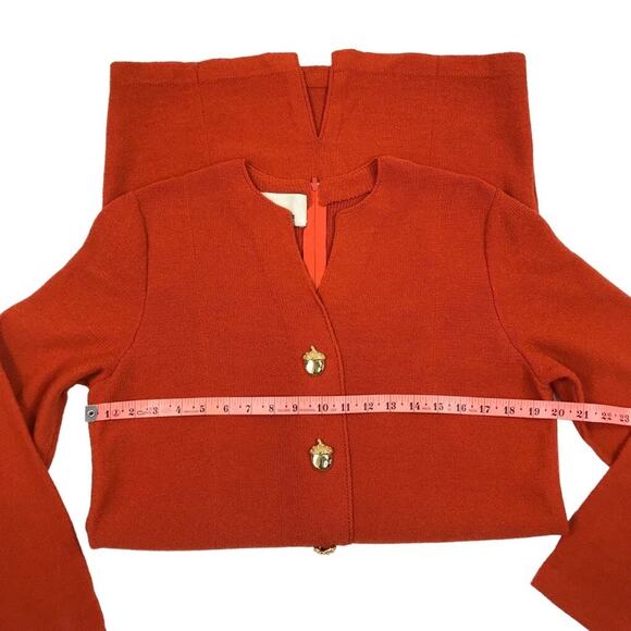 STEVE FABRIKANT VTG Wool Knit Dress 10 Orange Retro Versatile Y2K Rare Made USA - Picture 6 of 12
